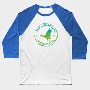 Itasca State Park Minnesota Birder's Flying Duck Waterfowl Birding Baseball T-Shirt